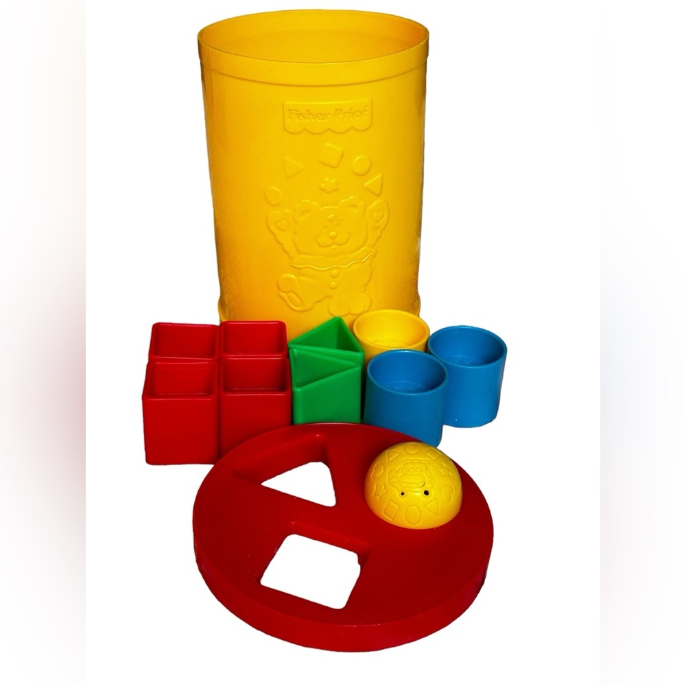 Vintage 1977 Fisher Price Baby's First Blocks Toddler Shape Sorter Toy Blocks